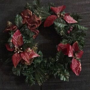 Festive Red and Green Holiday Wreath